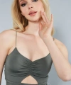 Kadın Göğüs Detaylı Ip Askılı Büstiyer