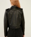 Kadın Siyah Deri Ceket