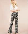 Kadın Zebra Desenli İspanyol Paça Pantolon