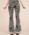 Kadın Zebra Desenli İspanyol Paça Pantolon