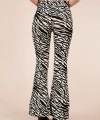 Kadın Zebra Desenli İspanyol Paça Pantolon