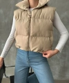 Kadın Kısa Crop Şişme Yelek