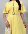 Sarı Kemerli Elbise