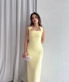 Kadın Maxi Elbise - Sarı