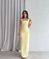 Kadın Maxi Elbise - Sarı