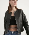 Kadın Siyah Deri Ceket