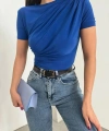 Büzgülü Kısa Kol Bluz