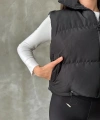 Kadın Kısa Crop Şişme Yelek
