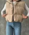 Kadın Kısa Crop Şişme Yelek