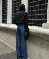 Kadın Jean Yüksek Bel Palazzo Esnek Kot Pantolon