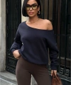 Omuz Detaylı Uzun Kollu Zr Model Sweatshirt