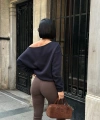 Omuz Detaylı Uzun Kollu Zr Model Sweatshirt
