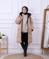 Kadın Regular Fit Çift Taraflı Uzun Şişme Mont