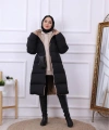 Kadın Regular Fit Çift Taraflı Uzun Şişme Mont