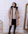 Kadın Regular Fit Çift Taraflı Uzun Şişme Mont