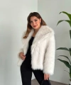 Zr Model Beyaz Premium Suni Kürk Ceket