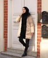 Kadın Çift Taraflı Uzun Şişme Mont 0002