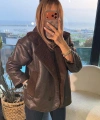 Kahve Düğmeli Süet Ceket