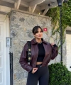 Bordo Bomber Deri Ceket