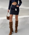 Kot Denim Mini Etek