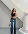Taş Detaylı Jean Kot Pantolon