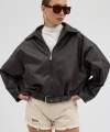 Yeni Sezon P&B Oversize Bomber Deri Ceket