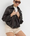 Yeni Sezon P&B Oversize Bomber Deri Ceket