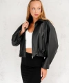 Oversize Yeni Sezon Bomber Deri Ceket