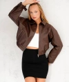 Oversize Yeni Sezon Bomber Deri Ceket