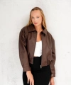 Oversize Yeni Sezon Bomber Deri Ceket