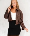 Oversize Yeni Sezon Bomber Deri Ceket