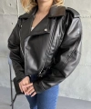 Leather Siyah Deri Ceket