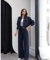 Taş Baskılı Denim İkili Takım