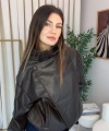 Kadın Dik Yaka Kahve Fermuarlı Deri Ceket