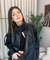 Kadın Dik Yaka Siyah Fermuarlı Deri Ceket