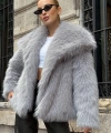 Kabarık Yaka Kürk Ceket Mont