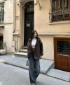Kadın Koyu Kahverengi Siyah Oversize Ceket