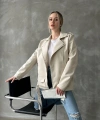 Kadın Oversize Biker Deri Ceket