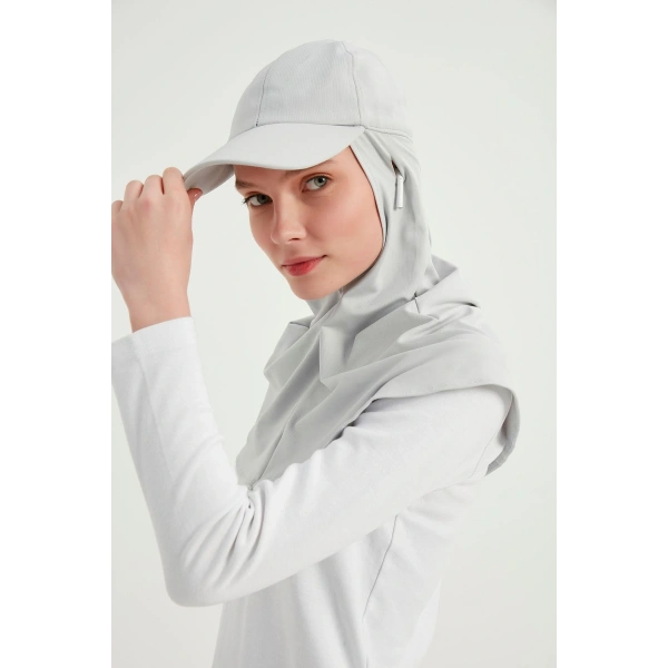 Kadın Gri Tesettür Şapka