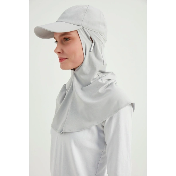 Kadın Gri Tesettür Şapka