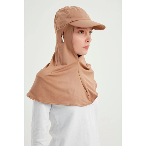 Kadın Kahve Tesettür Şapka