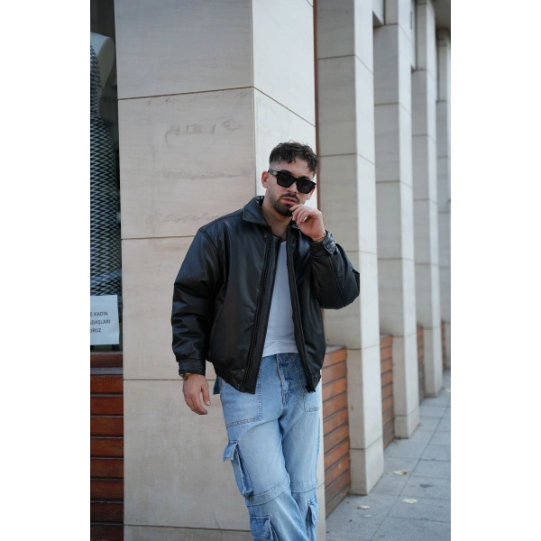 ERKEK KIŞLIK DERİ MONT