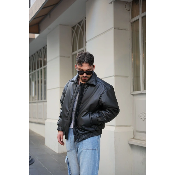 ERKEK KIŞLIK DERİ MONT