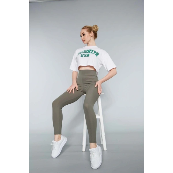 Fitilli Tayt Dikişsiz Toparlayıcı Yüksek Bel