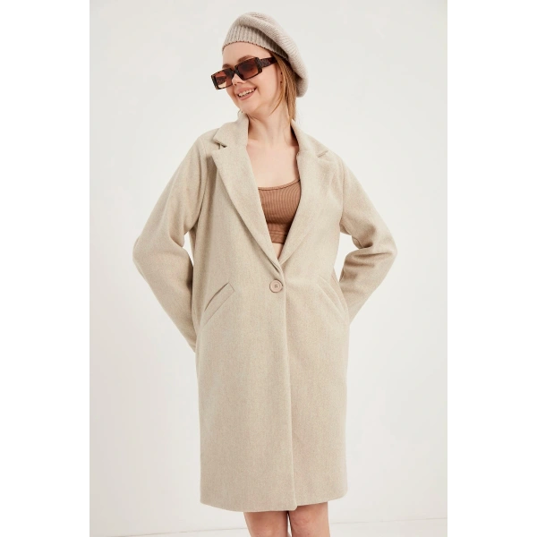 Kadın Taş Kaşe Kaban