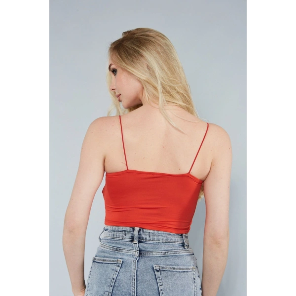 Kadın Göğüs Detaylı Ip Askılı Büstiyer