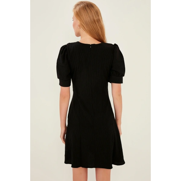Kadın Siyah Örme Elbise