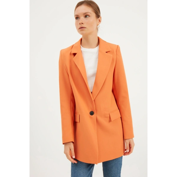 Kadın Oranj Blazer Ceket