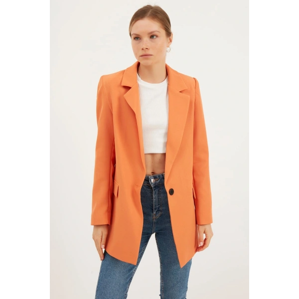 Kadın Oranj Blazer Ceket