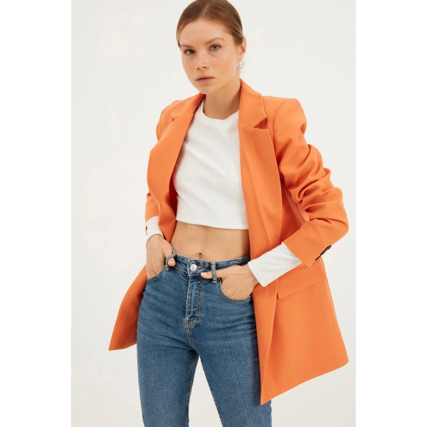 Kadın Oranj Blazer Ceket